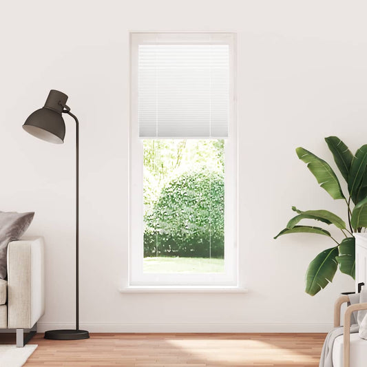 vidaXL Pleated Blind White 80x200 cm Fabric Width 79.4 cm Polyester