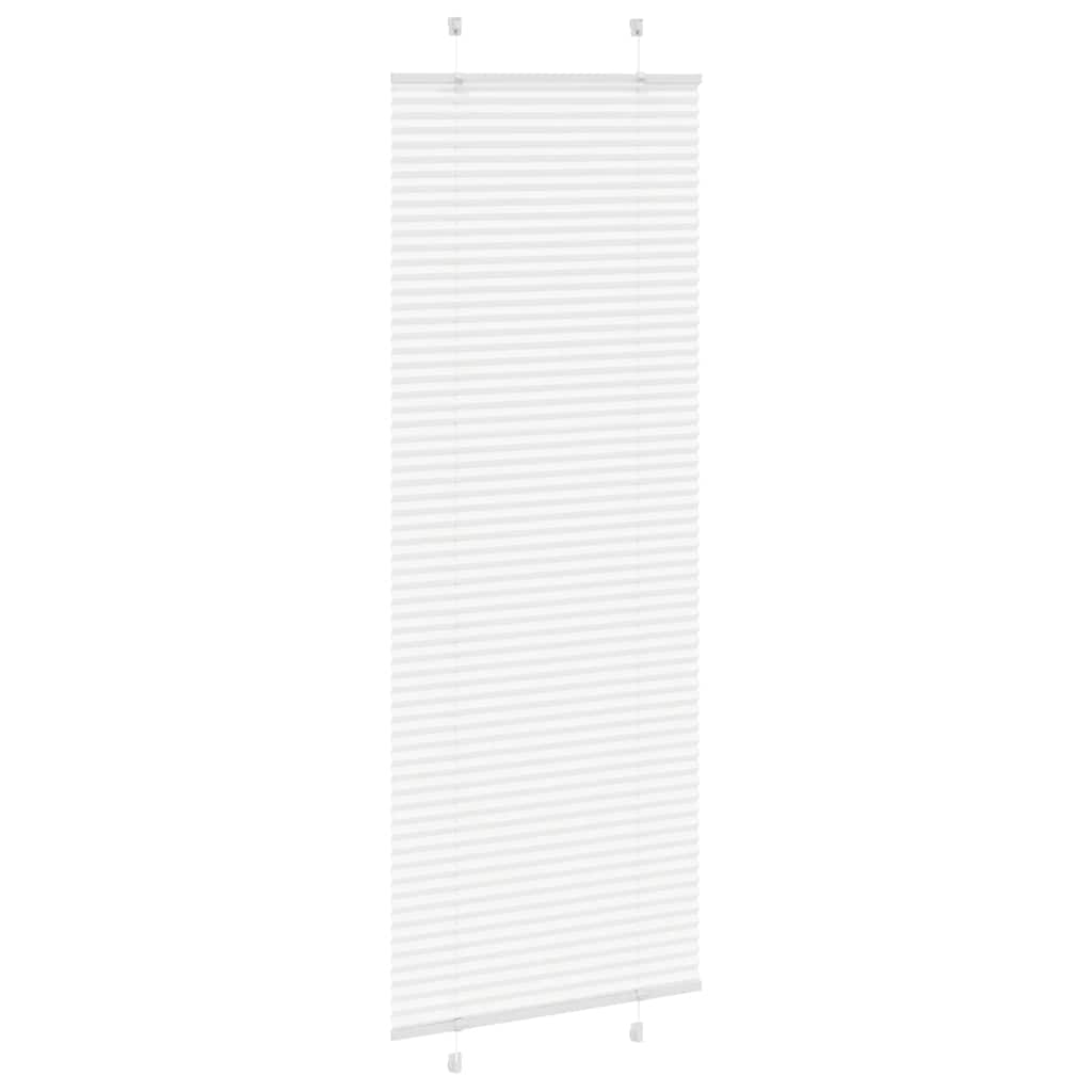 vidaXL Pleated Blind White 80x200 cm Fabric Width 79.4 cm Polyester