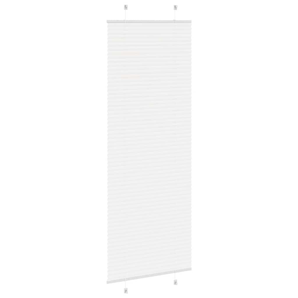 vidaXL Pleated Blind White 80x200 cm Fabric Width 79,4 cm Polyester