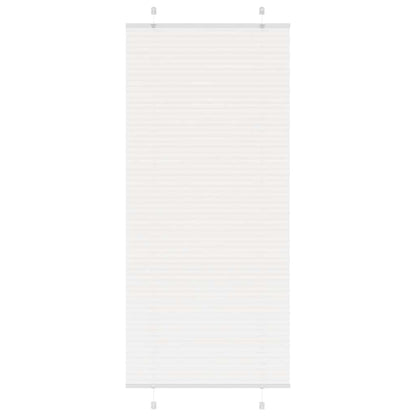 vidaXL Pleated Blind White 85x200 cm Fabric Width 84,4 cm Polyester