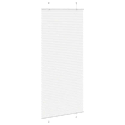 vidaXL Pleated Blind White 85x200 cm Fabric Width 84,4 cm Polyester
