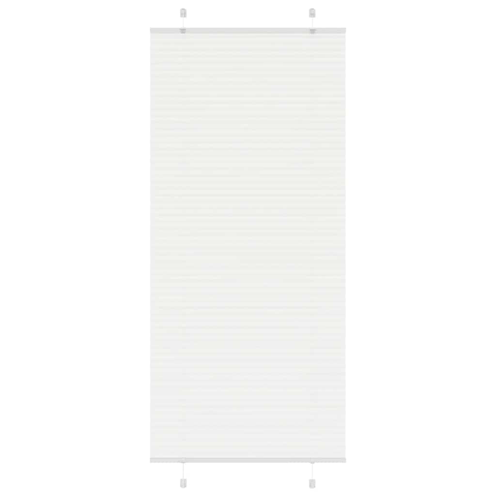 vidaXL Pleated Blind White 90x200 cm Fabric Width 89.4 cm Polyester