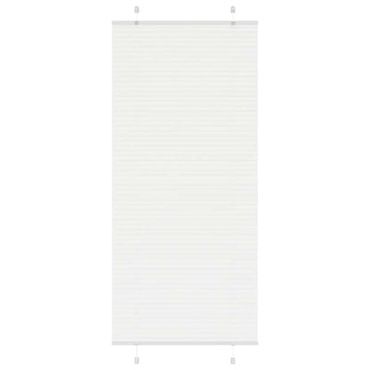 vidaXL Pleated Blind White 90x200 cm Fabric Width 89.4 cm Polyester