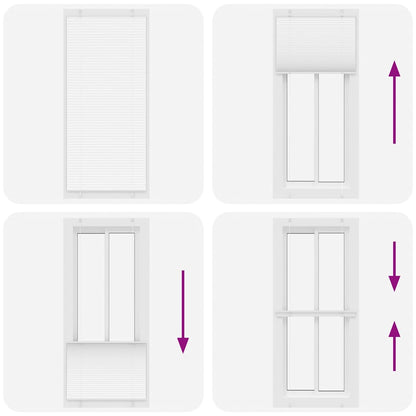 vidaXL Pleated Blind White 90x200 cm Fabric Width 89,4 cm Polyester