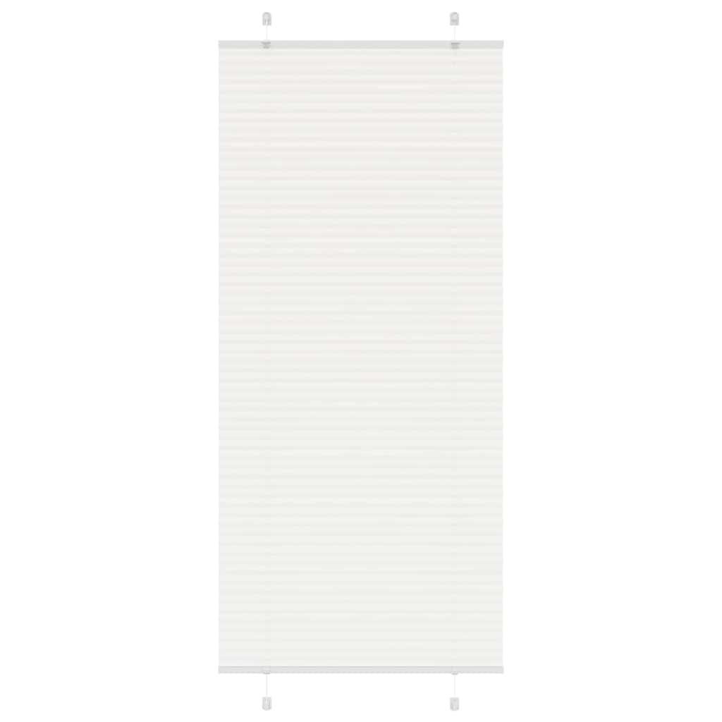 vidaXL Pleated Blind White 95x200 cm Fabric Width 94,4 cm Polyester