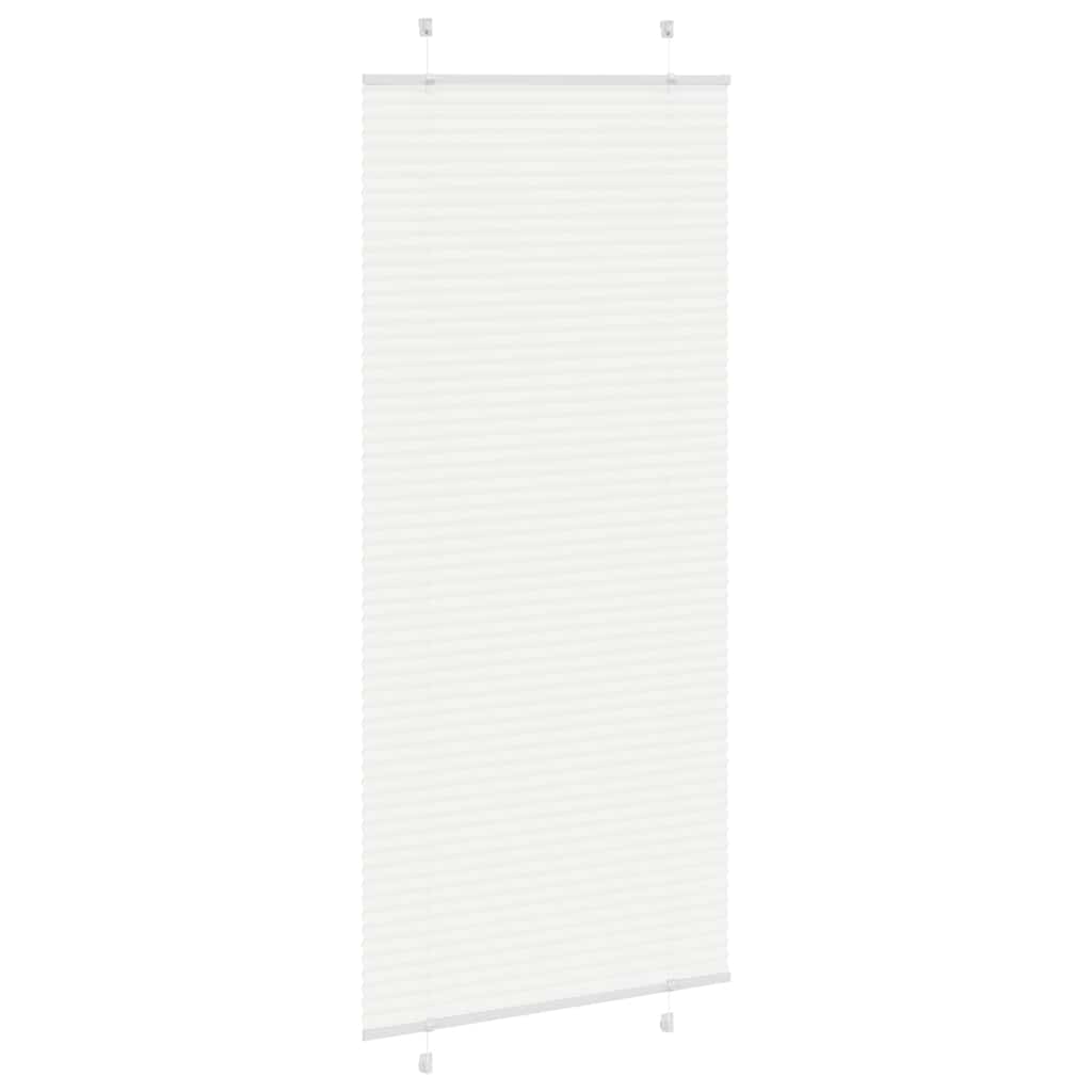 vidaXL Pleated Blind White 95x200 cm Fabric Width 94,4 cm Polyester