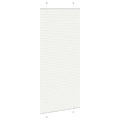 vidaXL Pleated Blind White 95x200 cm Fabric Width 94,4 cm Polyester