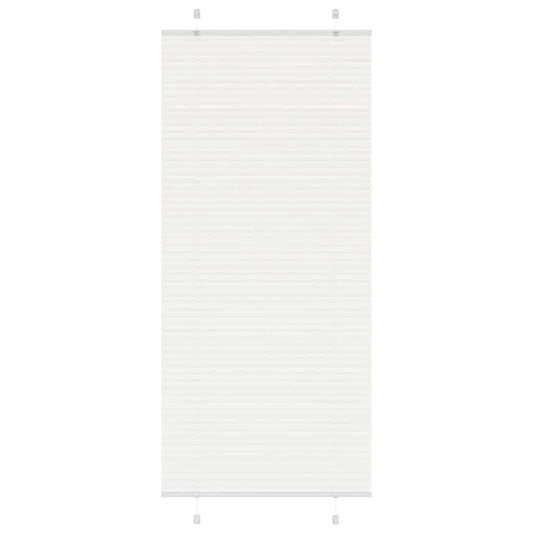 vidaXL Pleated Blind White 100x200 cm Fabric Width 99,4 cm Polyester