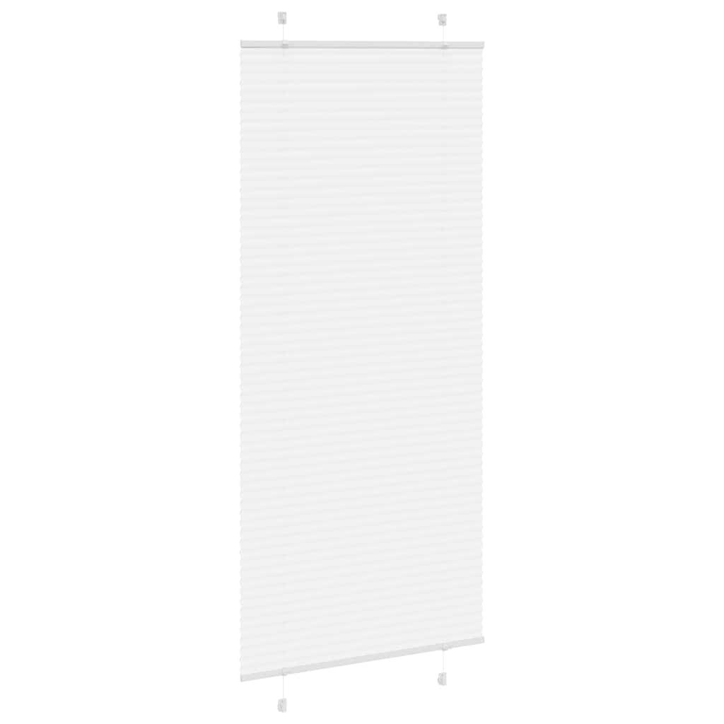 vidaXL Pleated Blind White 100x200 cm Fabric Width 99,4 cm Polyester