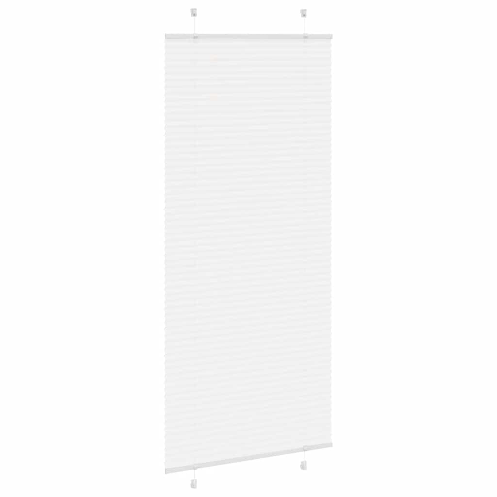 vidaXL Pleated Blind White 100x200 cm Fabric Width 99,4 cm Polyester