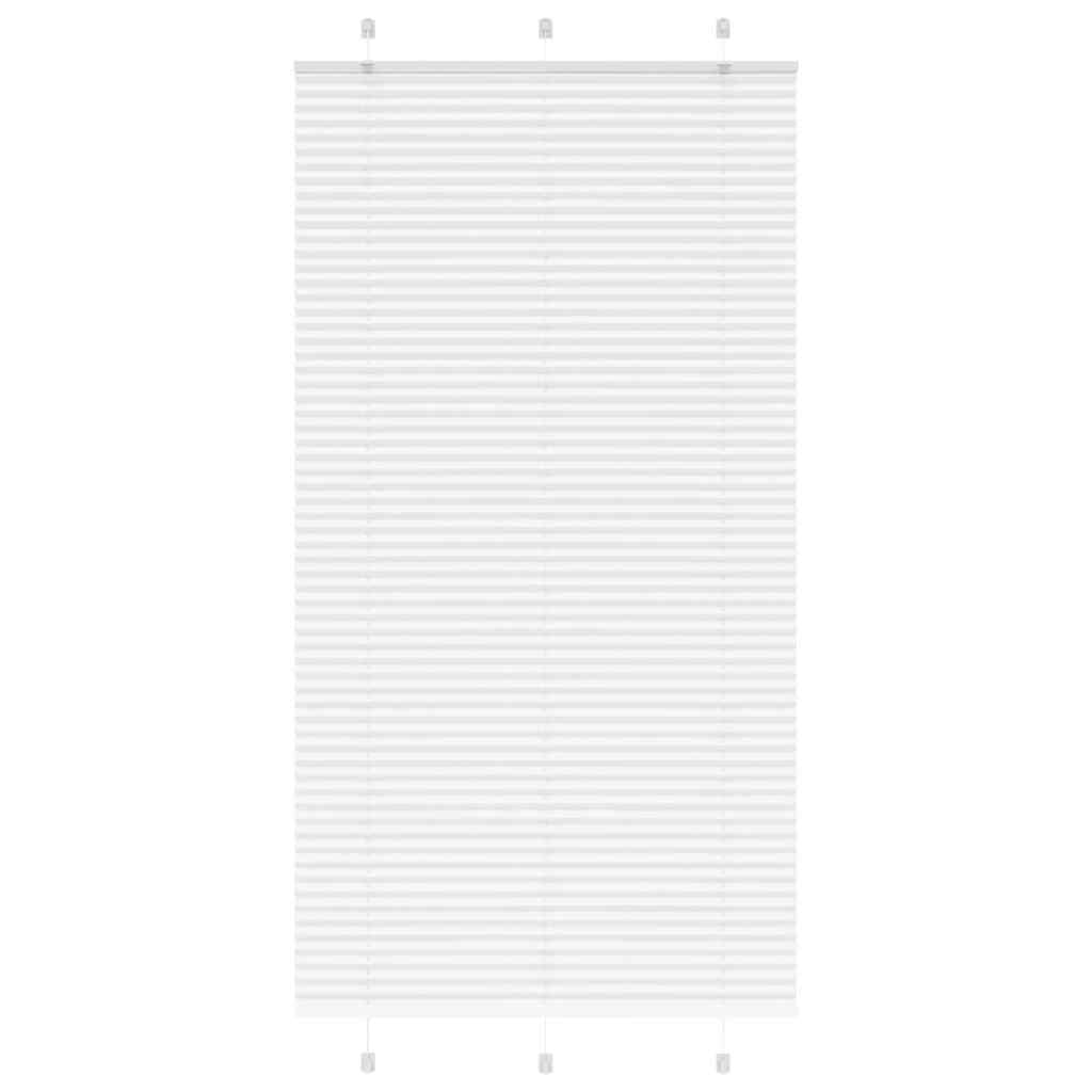 vidaXL Pleated Blind White 105x200 cm Fabric Width 104.4 cm Polyester