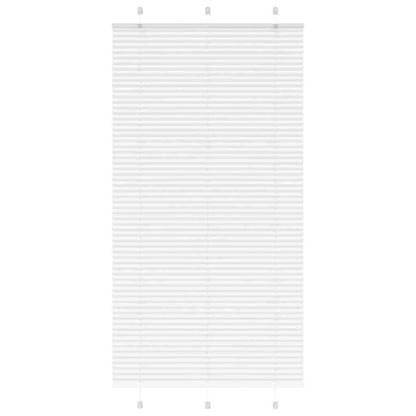 vidaXL Pleated Blind White 105x200 cm Fabric Width 104.4 cm Polyester