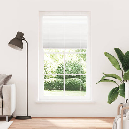 vidaXL Pleated Blind White 105x200 cm Fabric Width 104.4 cm Polyester