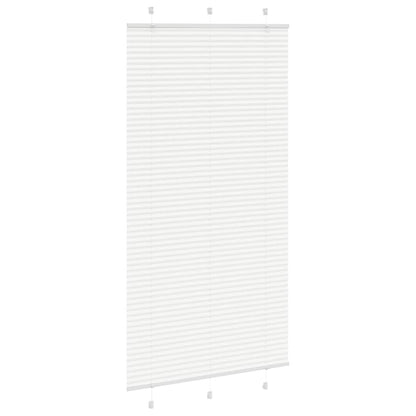 vidaXL Pleated Blind White 105x200 cm Fabric Width 104.4 cm Polyester