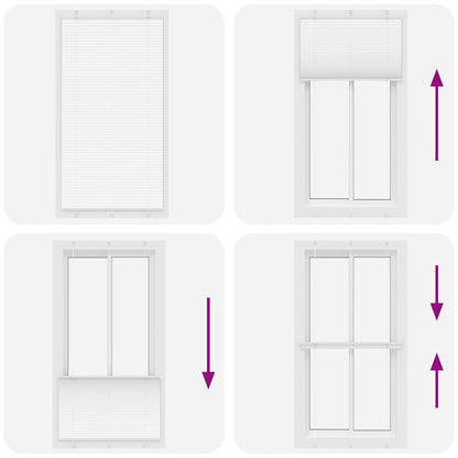 vidaXL Pleated Blind White 105x200 cm Fabric Width 104.4 cm Polyester