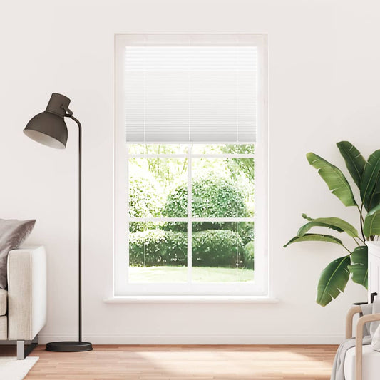 vidaXL Pleated Blind White 110x200 cm Fabric Width 109,4 cm Polyester