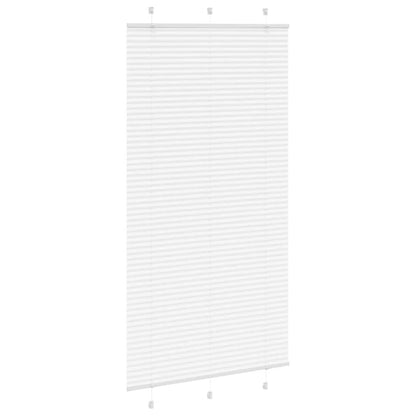 vidaXL Pleated Blind White 110x200 cm Fabric Width 109,4 cm Polyester
