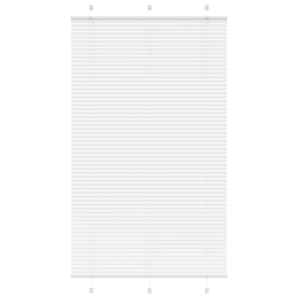 vidaXL Pleated Blind White 115x200 cm Fabric Width 114,4 cm Polyester