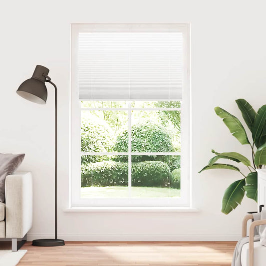 vidaXL Pleated Blind White 115x200 cm Fabric Width 114,4 cm Polyester