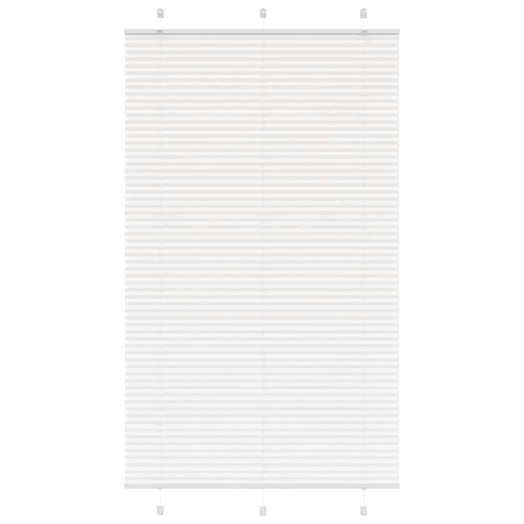 vidaXL Pleated Blind White 120x200 cm Fabric Width 119.4 cm Polyester