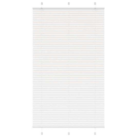 vidaXL Pleated Blind White 120x200 cm Fabric Width 119,4 cm Polyester