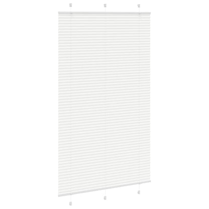 vidaXL Pleated Blind White 120x200 cm Fabric Width 119.4 cm Polyester
