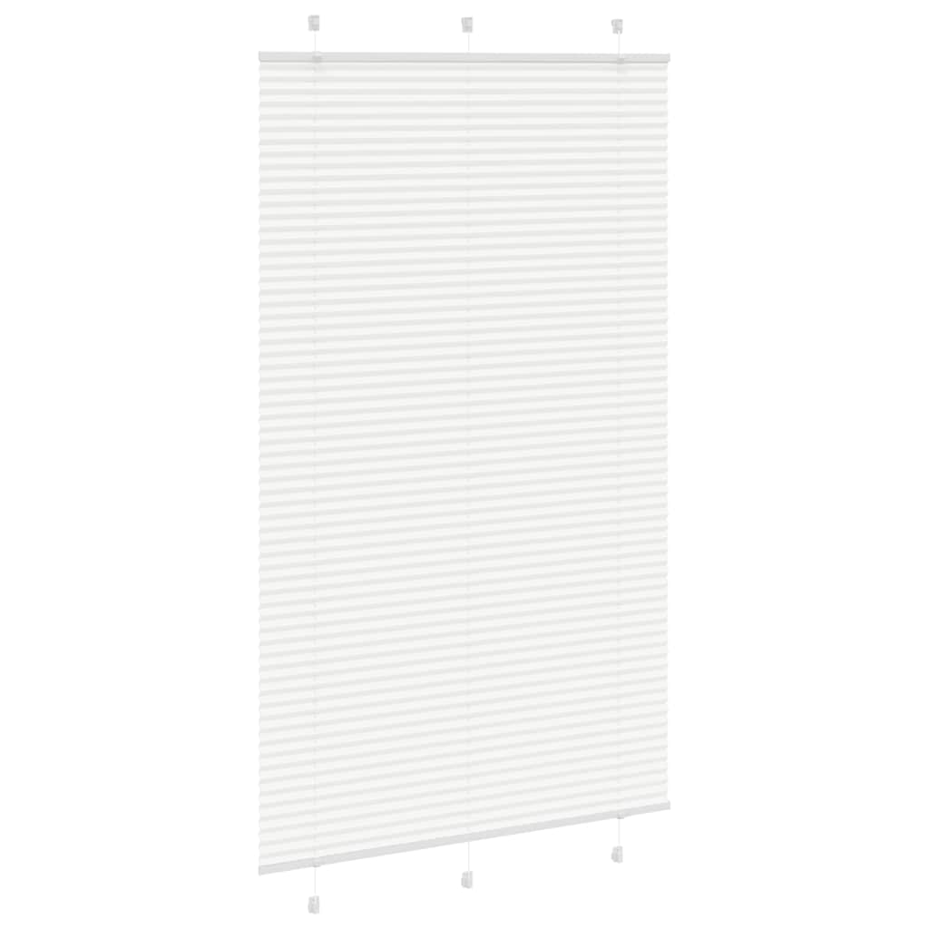 vidaXL Pleated Blind White 120x200 cm Fabric Width 119,4 cm Polyester
