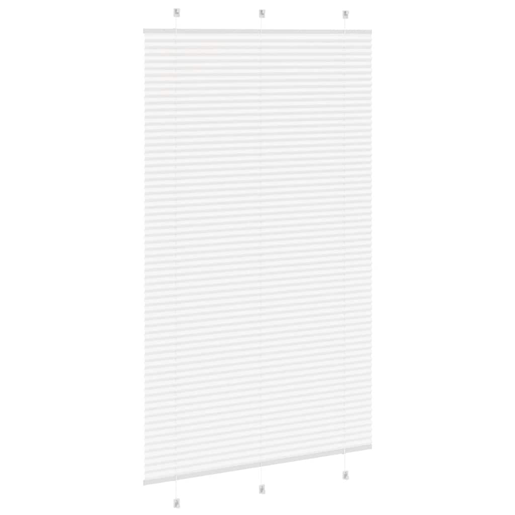 vidaXL Pleated Blind White 120x200 cm Fabric Width 119.4 cm Polyester