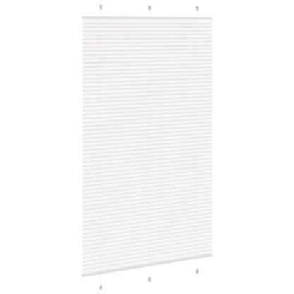 vidaXL Pleated Blind White 120x200 cm Fabric Width 119.4 cm Polyester