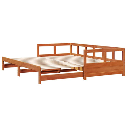 vidaXL Daybed without Mattress Wax Brown 90x190 cm Solid Wood Pine