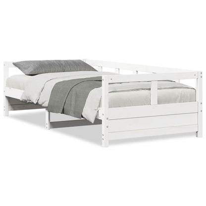 vidaXL Daybed without Mattress White 90x200 cm Solid Wood Pine