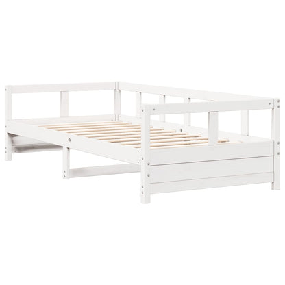 vidaXL Daybed without Mattress White 90x200 cm Solid Wood Pine