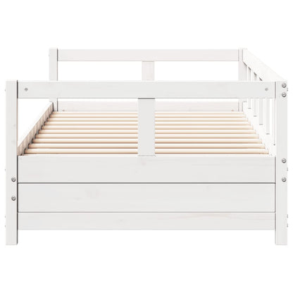 vidaXL Daybed without Mattress White 90x200 cm Solid Wood Pine