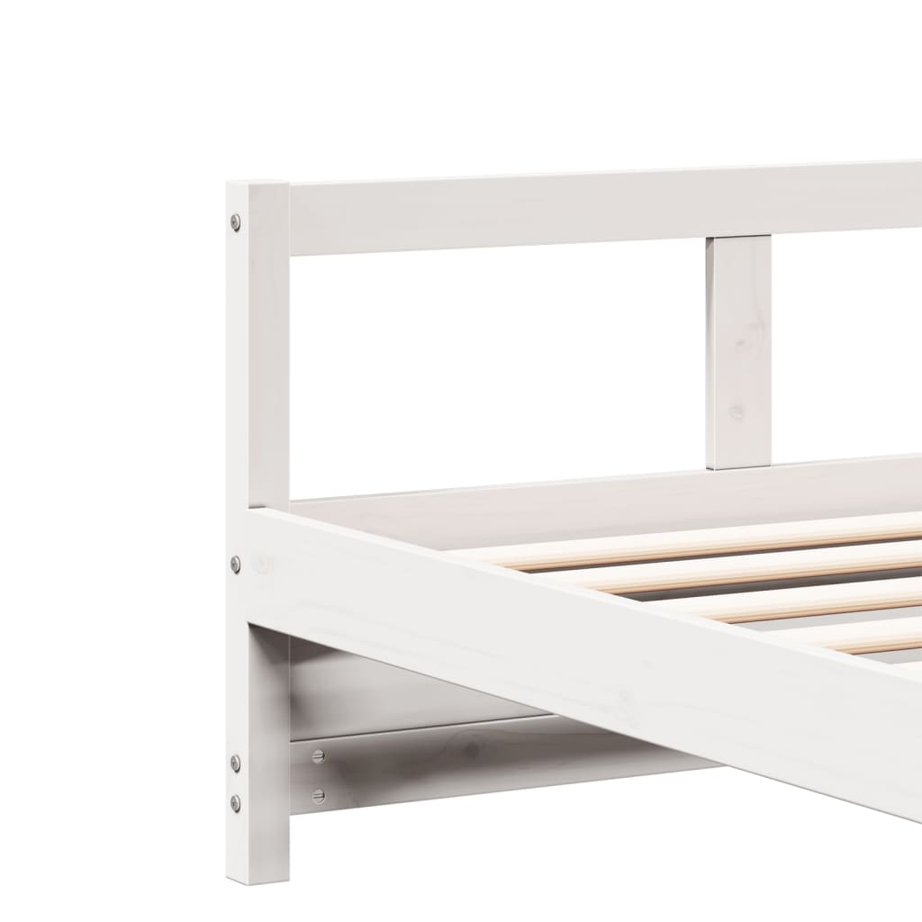 vidaXL Daybed without Mattress White 90x200 cm Solid Wood Pine