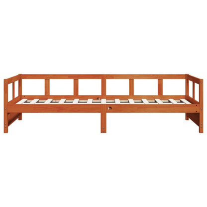 vidaXL Daybed without Mattress Wax Brown 90x200 cm Solid Wood Pine