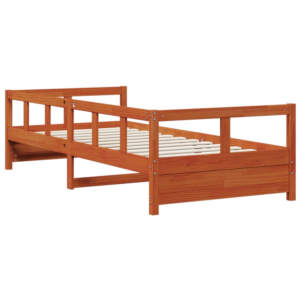 vidaXL Daybed without Mattress Wax Brown 90x200 cm Solid Wood Pine