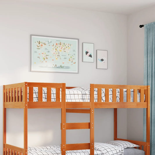 vidaXL Children's Bed without Mattress Wax Brown 90x200 cm Solid Wood Pine
