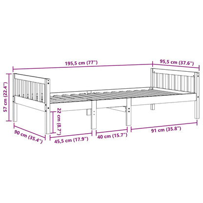 vidaXL Children's Bed without Mattress 90x190 cm Solid Wood Pine