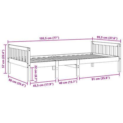 vidaXL Children's Bed without Mattress White 90x190 cm Solid Wood Pine