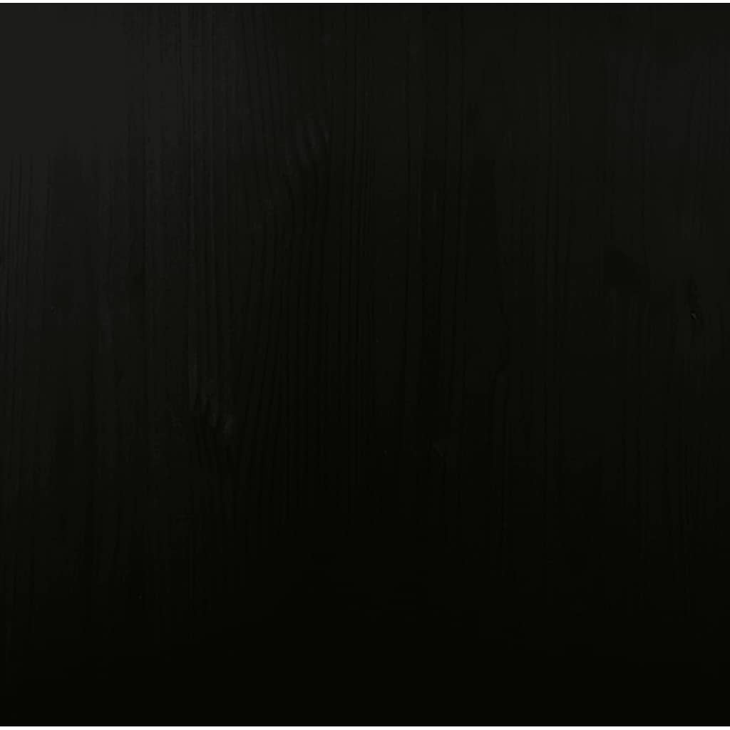 vidaXL Rolling Cabinet with Desk MOSS Black Solid Wood Pine