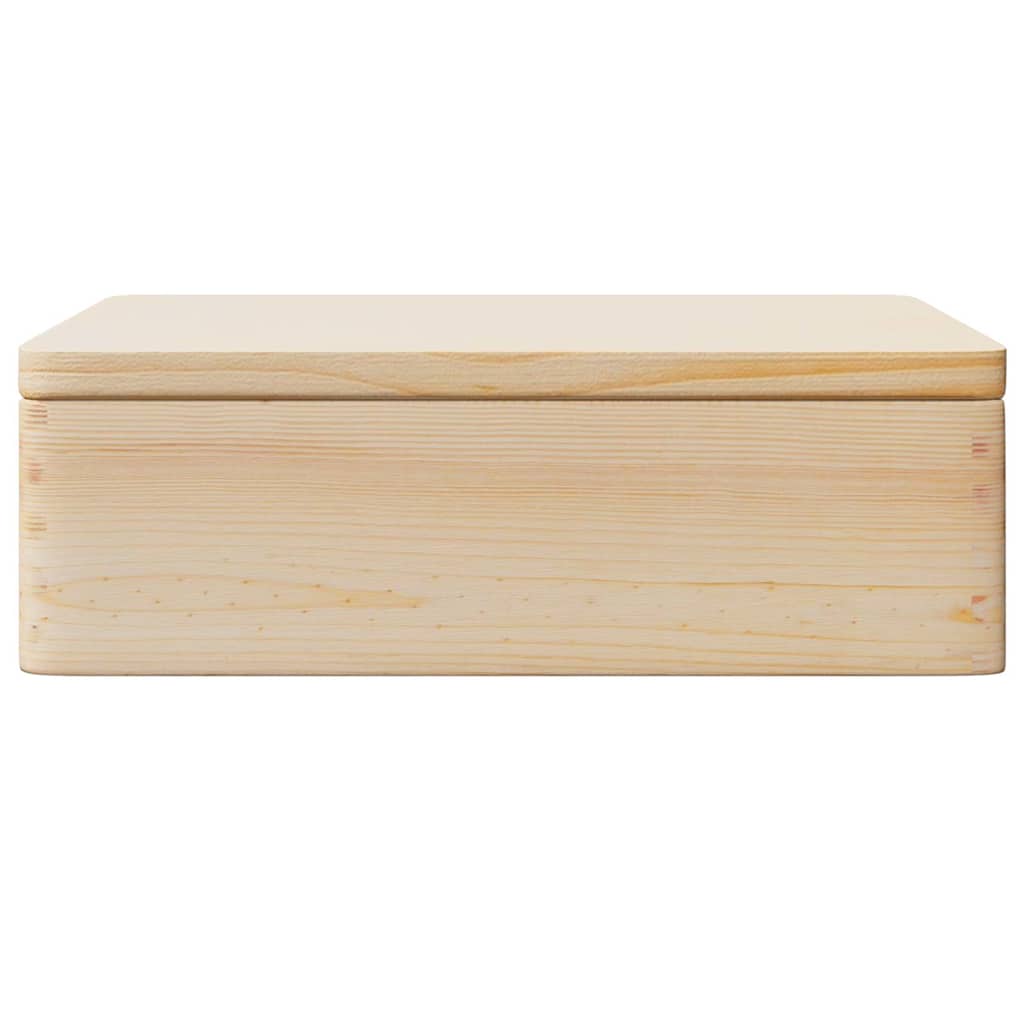 vidaXL Wooden Box with Lid 40x30x13 cm Solid Wood Pine