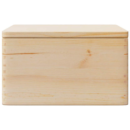 vidaXL Wooden Box with Lid 40x30x23 cm Solid Wood Pine
