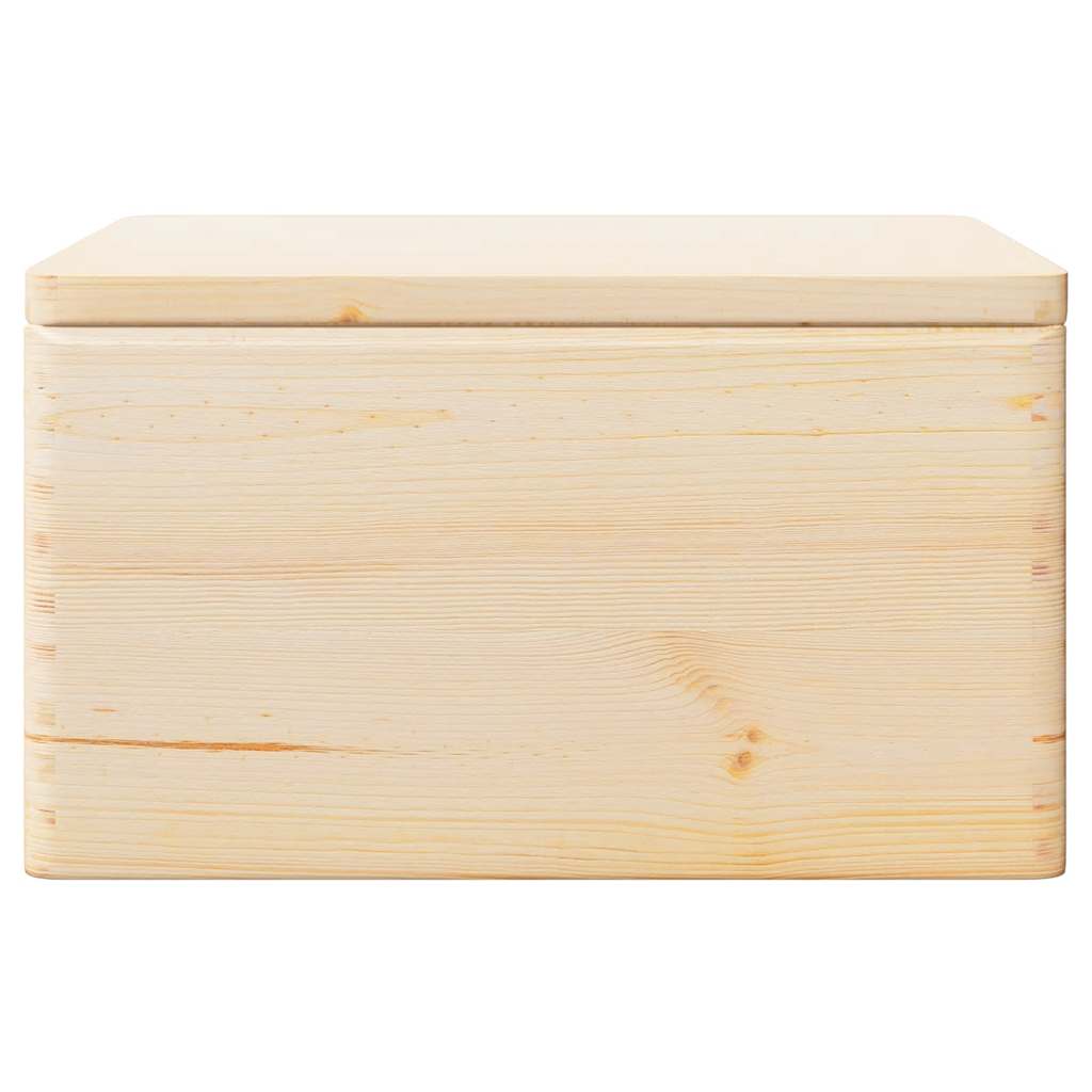vidaXL Wooden Box with Lid and Handles 40x30x23 cm Solid Wood Pine