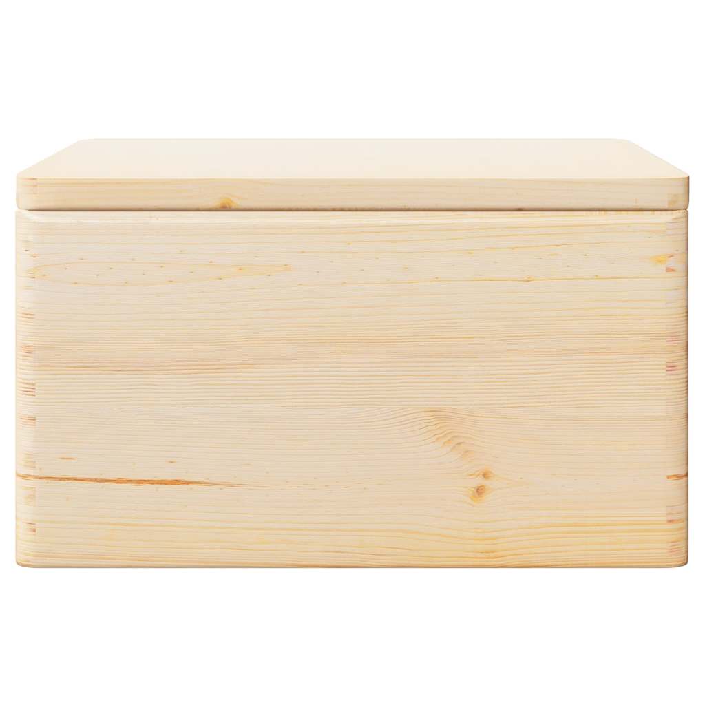 vidaXL Wooden Box with Lid and Handles 40x30x23 cm Solid Wood Pine