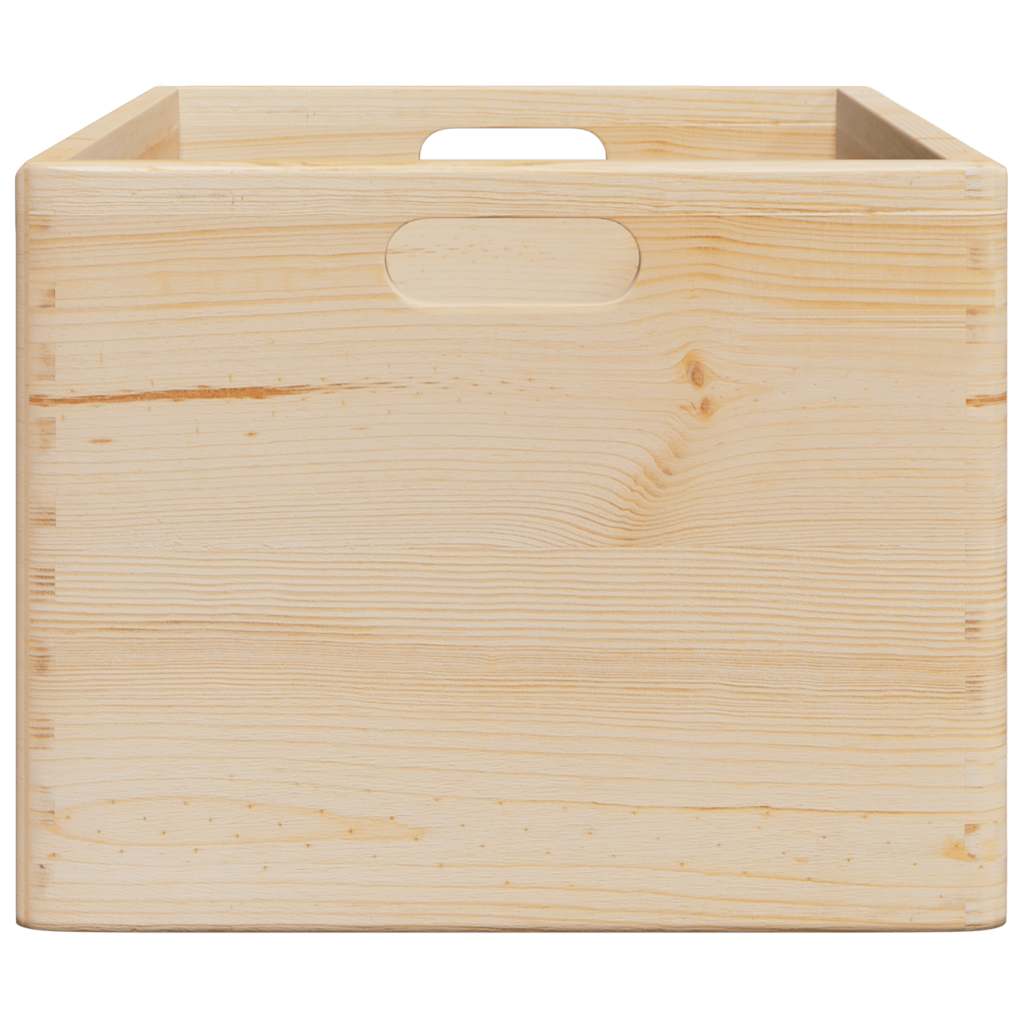 vidaXL Wooden Box with Handles 40x30x23 cm Solid Wood Pine