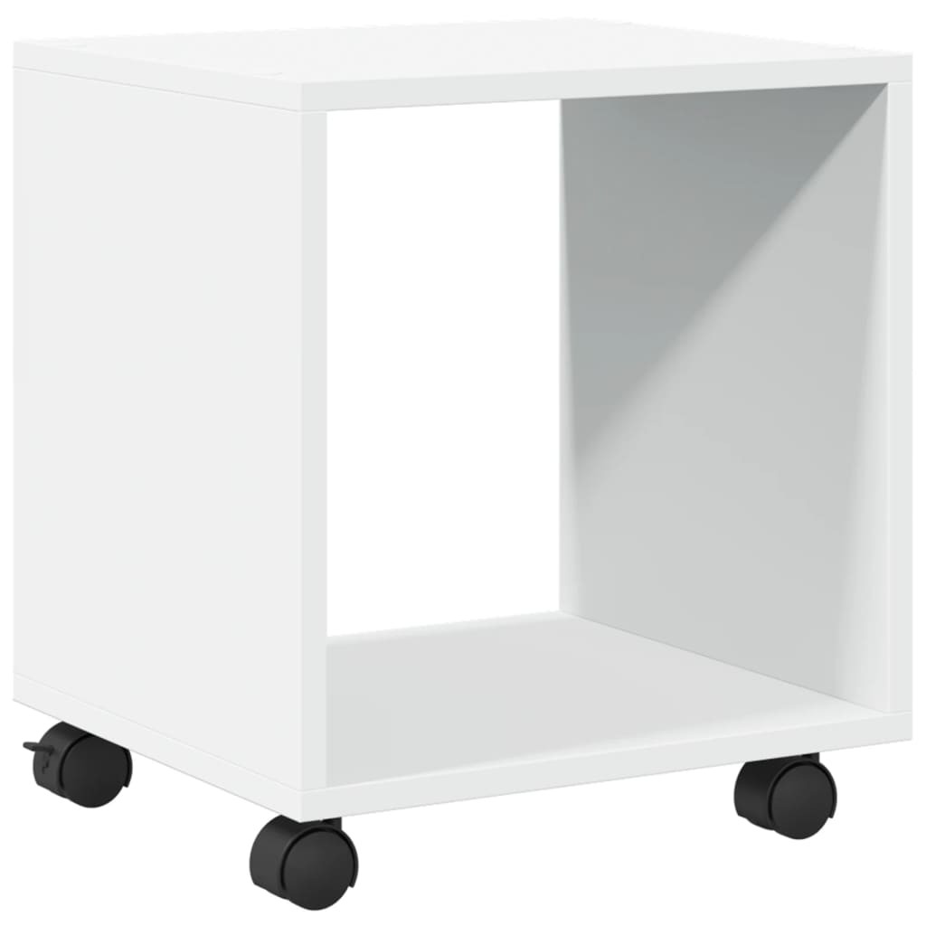 vidaXL Rolling Cabinet White 37x33x42,5 cm Engineered Wood
