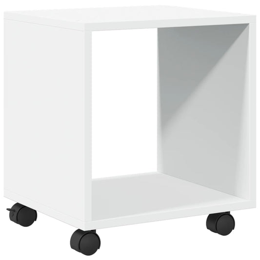 vidaXL Rolling Cabinet White 37x33x42,5 cm Engineered Wood