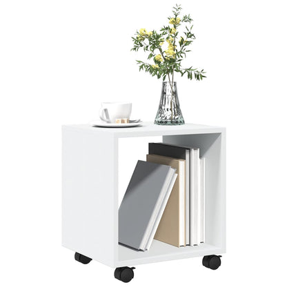 vidaXL Rolling Cabinet White 37x33x42,5 cm Engineered Wood