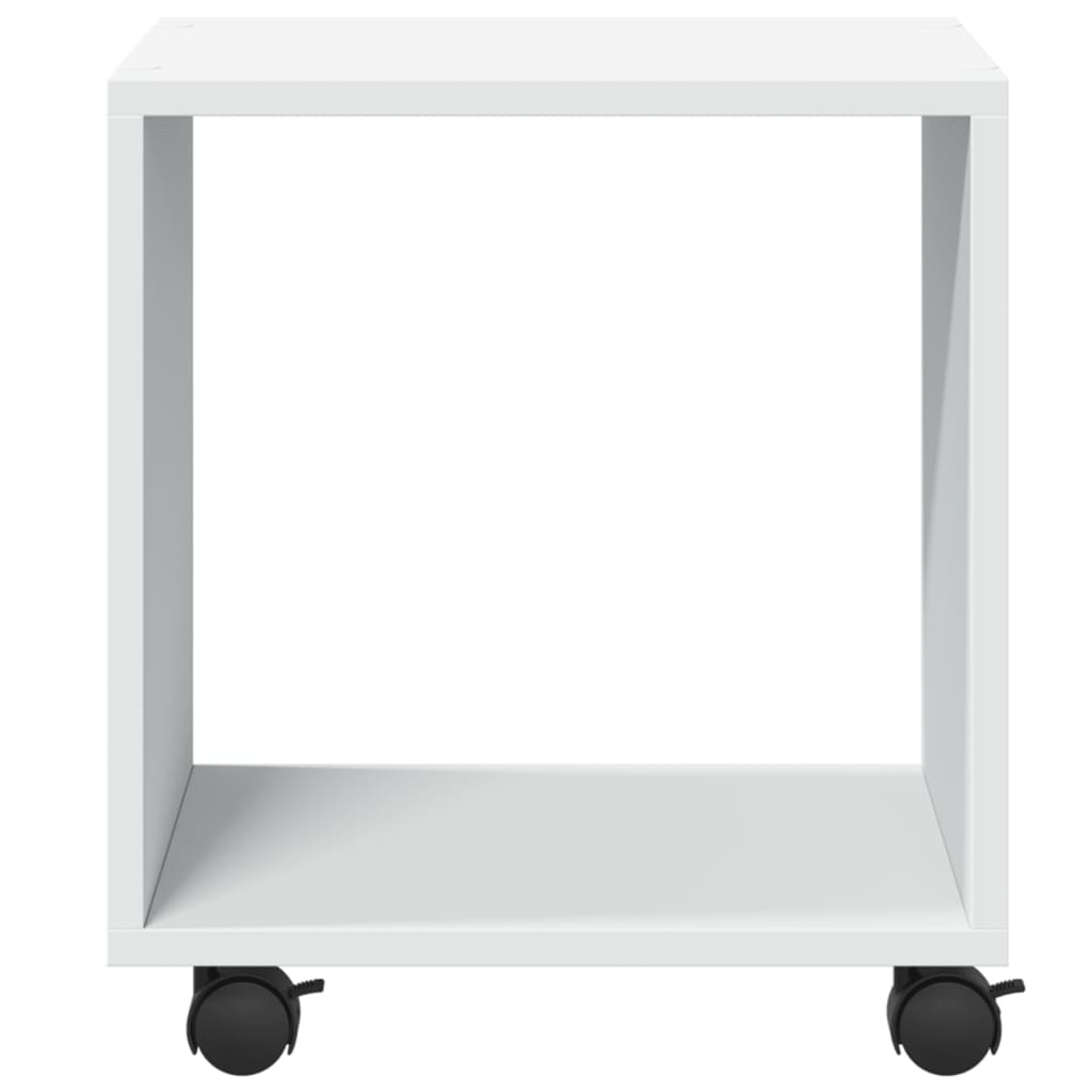 vidaXL Rolling Cabinet White 37x33x42,5 cm Engineered Wood