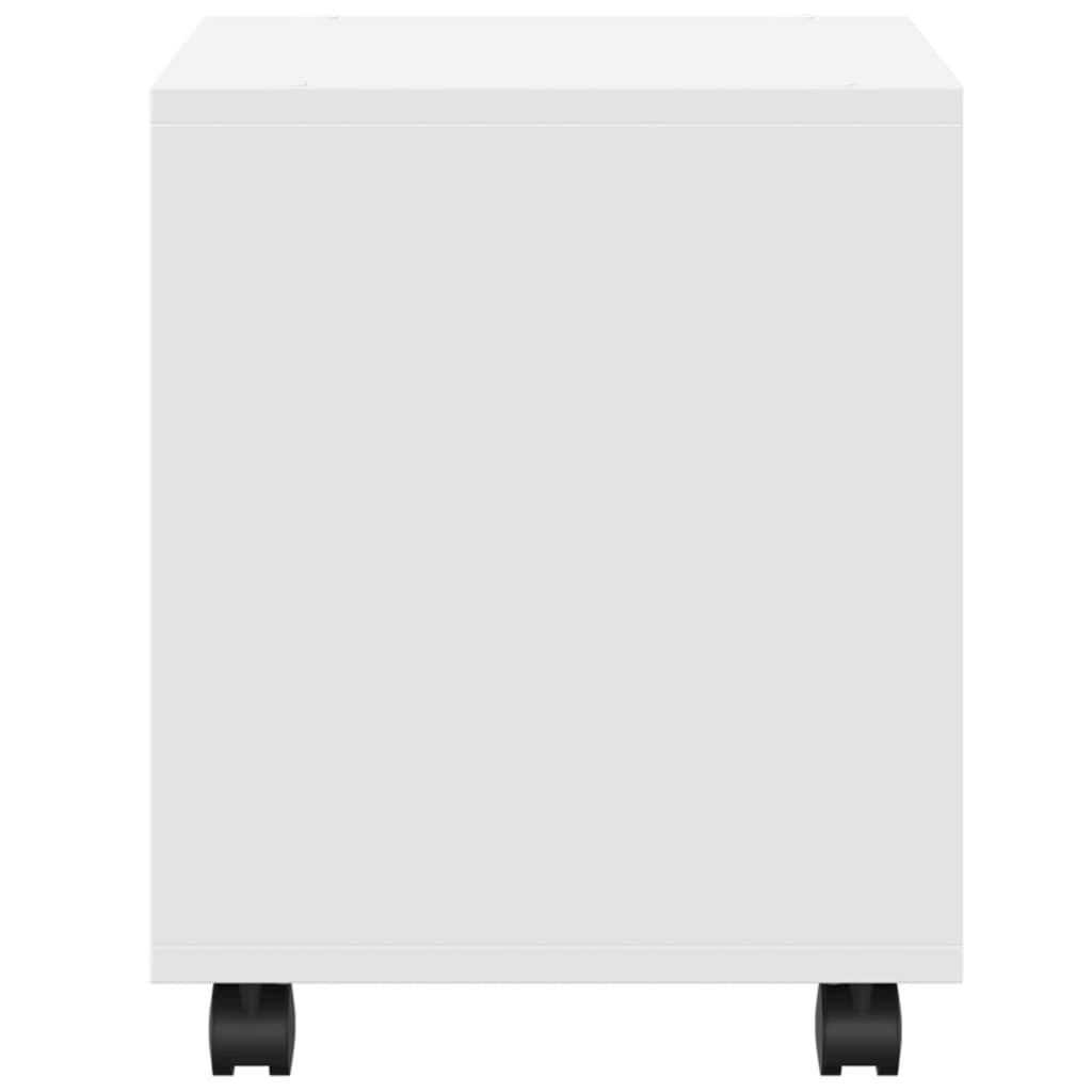 vidaXL Rolling Cabinet White 37x33x42,5 cm Engineered Wood